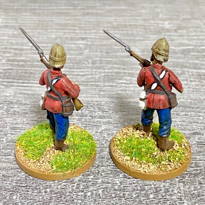 2x 28mm 24th Regiment Of Foot Painted Plastic Miniatures Zulu 1879 War Games #12