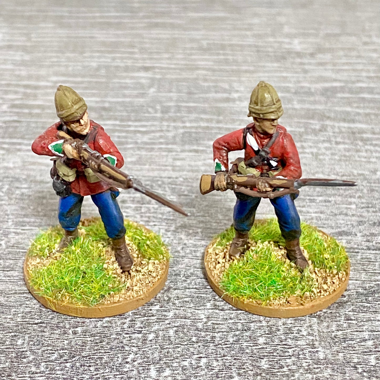 2x 28mm 24th Regiment Of Foot Painted Plastic Miniatures Zulu 1879 War Games #13