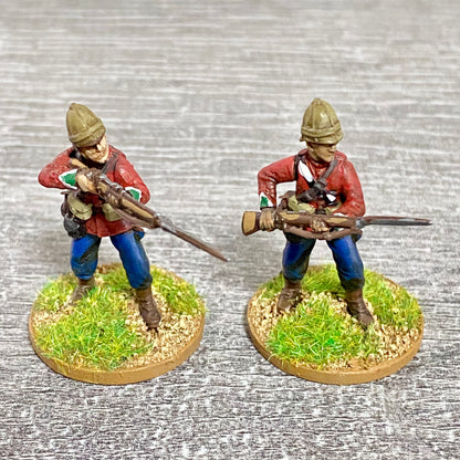 2x 28mm 24th Regiment Of Foot Painted Plastic Miniatures Zulu 1879 War Games #13