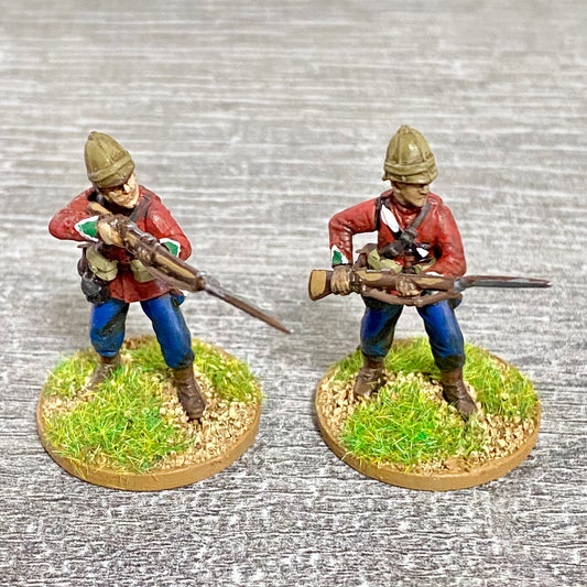 2x 28mm 24th Regiment Of Foot Painted Plastic Miniatures Zulu 1879 War Games #13
