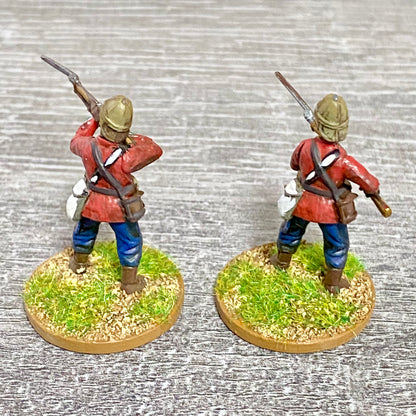 2x 28mm 24th Regiment Of Foot Painted Plastic Miniatures Zulu 1879 War Games #13