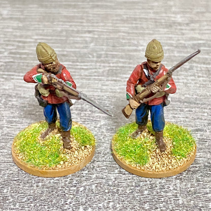 2x 28mm 24th Regiment Of Foot Painted Plastic Miniatures Zulu 1879 War Games #14