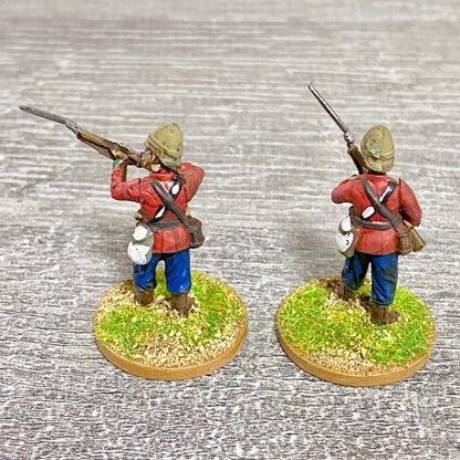 2x 28mm 24th Regiment Of Foot Painted Plastic Miniatures Zulu 1879 War Games #14