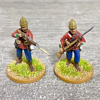 2x 28mm 24th Regiment Of Foot Painted Plastic Miniatures Zulu 1879 War Games #16