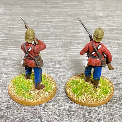 2x 28mm 24th Regiment Of Foot Painted Plastic Miniatures Zulu 1879 War Games #16