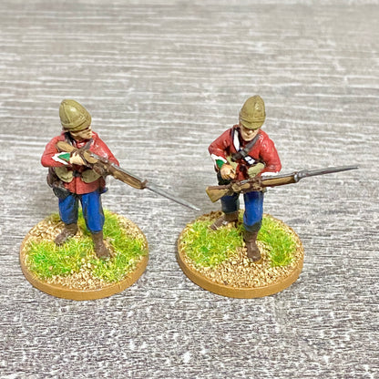2x 28mm 24th Regiment Of Foot Painted Plastic Miniatures Zulu 1879 War Games #17