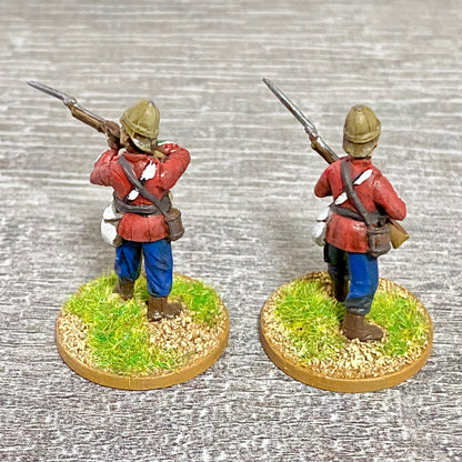 2x 28mm 24th Regiment Of Foot Painted Plastic Miniatures Zulu 1879 War Games #17