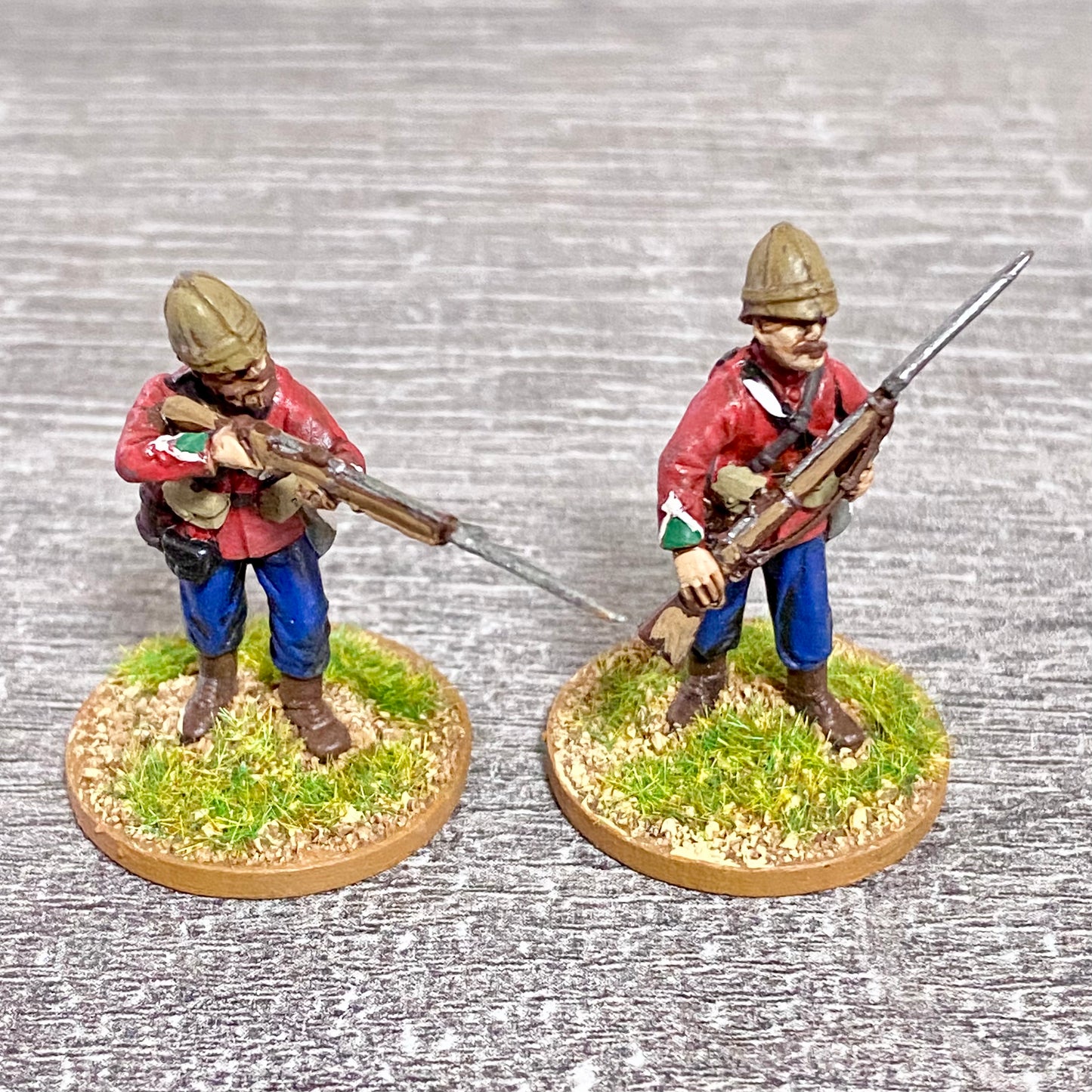 2x 28mm 24th Regiment Of Foot Painted Plastic Miniatures Zulu 1879 War Games #18