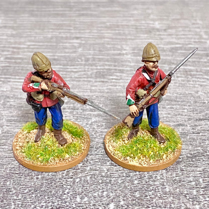 2x 28mm 24th Regiment Of Foot Painted Plastic Miniatures Zulu 1879 War Games #18