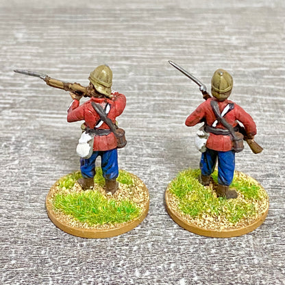 2x 28mm 24th Regiment Of Foot Painted Plastic Miniatures Zulu 1879 War Games #18