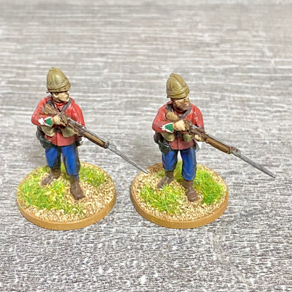 2x 28mm 24th Regiment Of Foot Painted Plastic Miniatures Zulu 1879 War Games #19