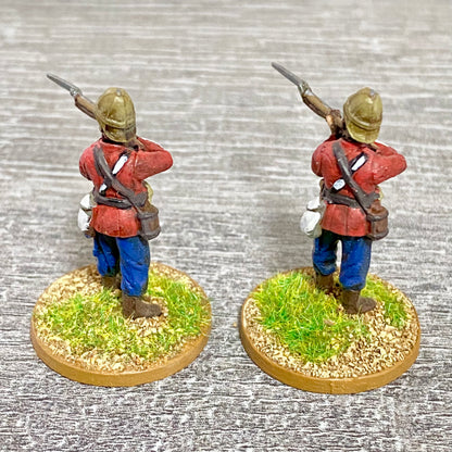 2x 28mm 24th Regiment Of Foot Painted Plastic Miniatures Zulu 1879 War Games #19