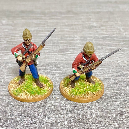 2x 28mm 24th Regiment Of Foot Painted Plastic Miniatures Zulu 1879 War Games #20
