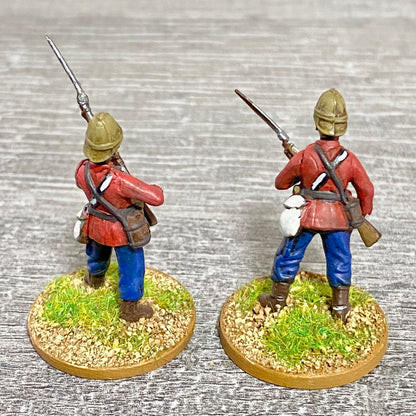 2x 28mm 24th Regiment Of Foot Painted Plastic Miniatures Zulu 1879 War Games #20