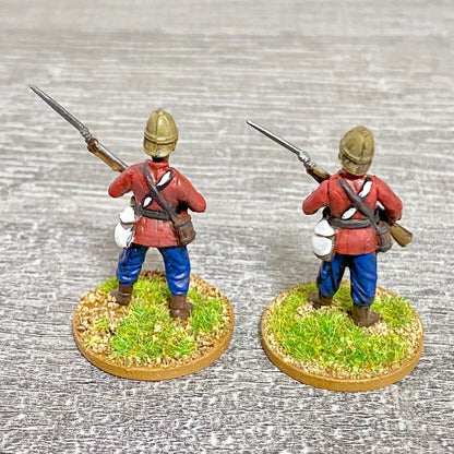 2x 28mm 24th Regiment Of Foot Painted Plastic Miniatures Zulu 1879 War Games #21
