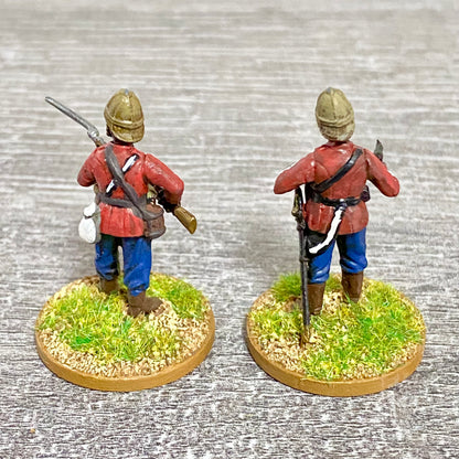 2x 28mm 24th Regiment Of Foot Painted Plastic Miniatures Zulu 1879 War Games #22