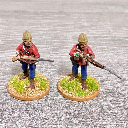 2x 28mm 24th Regiment Of Foot Painted Plastic Miniatures Zulu 1879 War Games #23