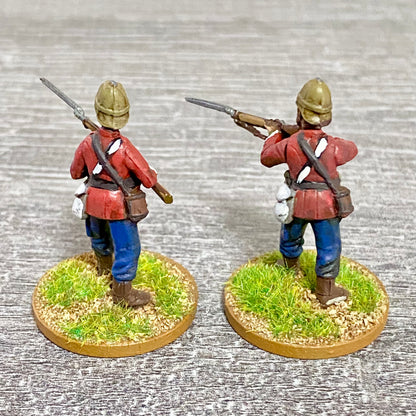 2x 28mm 24th Regiment Of Foot Painted Plastic Miniatures Zulu 1879 War Games #23