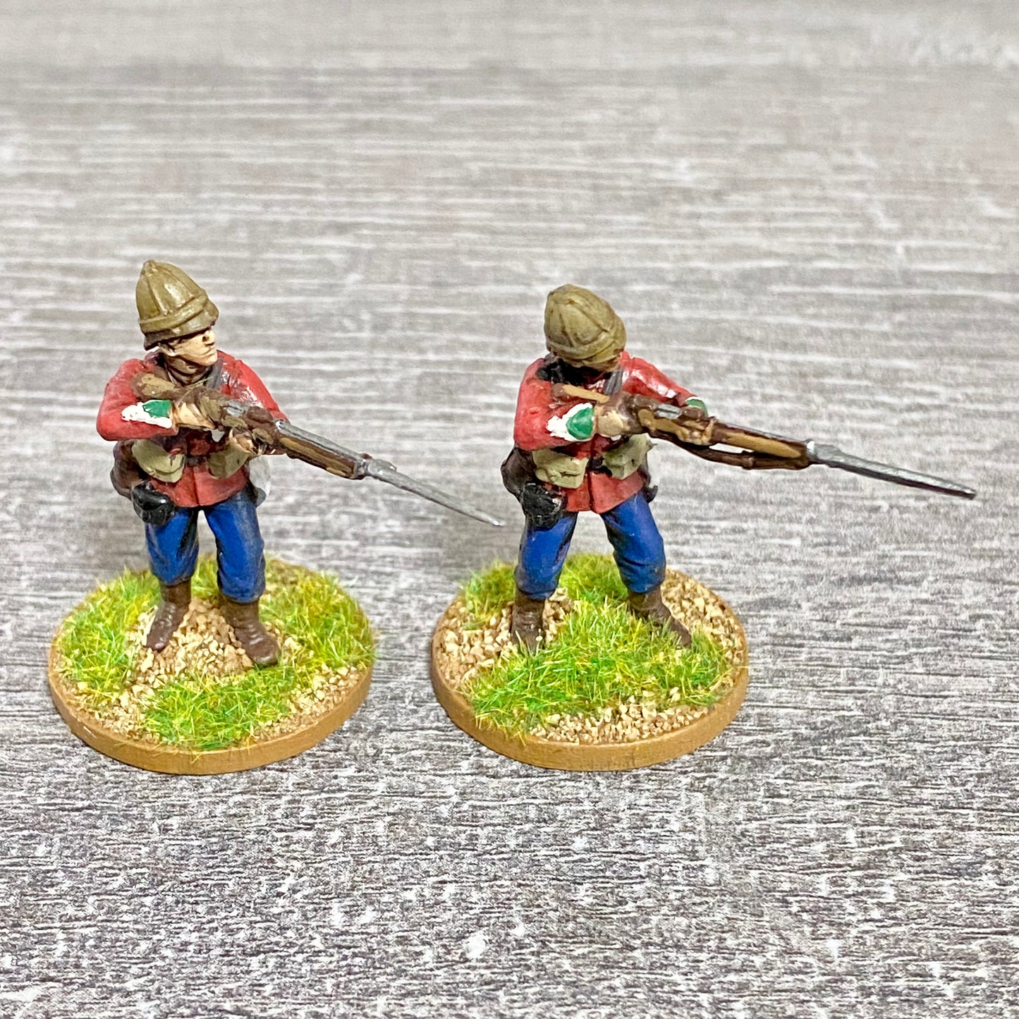 2x 28mm 24th Regiment Of Foot Painted Plastic Miniatures Zulu 1879 War Games #24