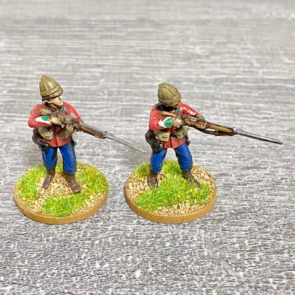 2x 28mm 24th Regiment Of Foot Painted Plastic Miniatures Zulu 1879 War Games #24