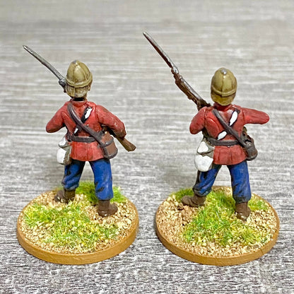 2x 28mm 24th Regiment Of Foot Painted Plastic Miniatures Zulu 1879 War Games #26
