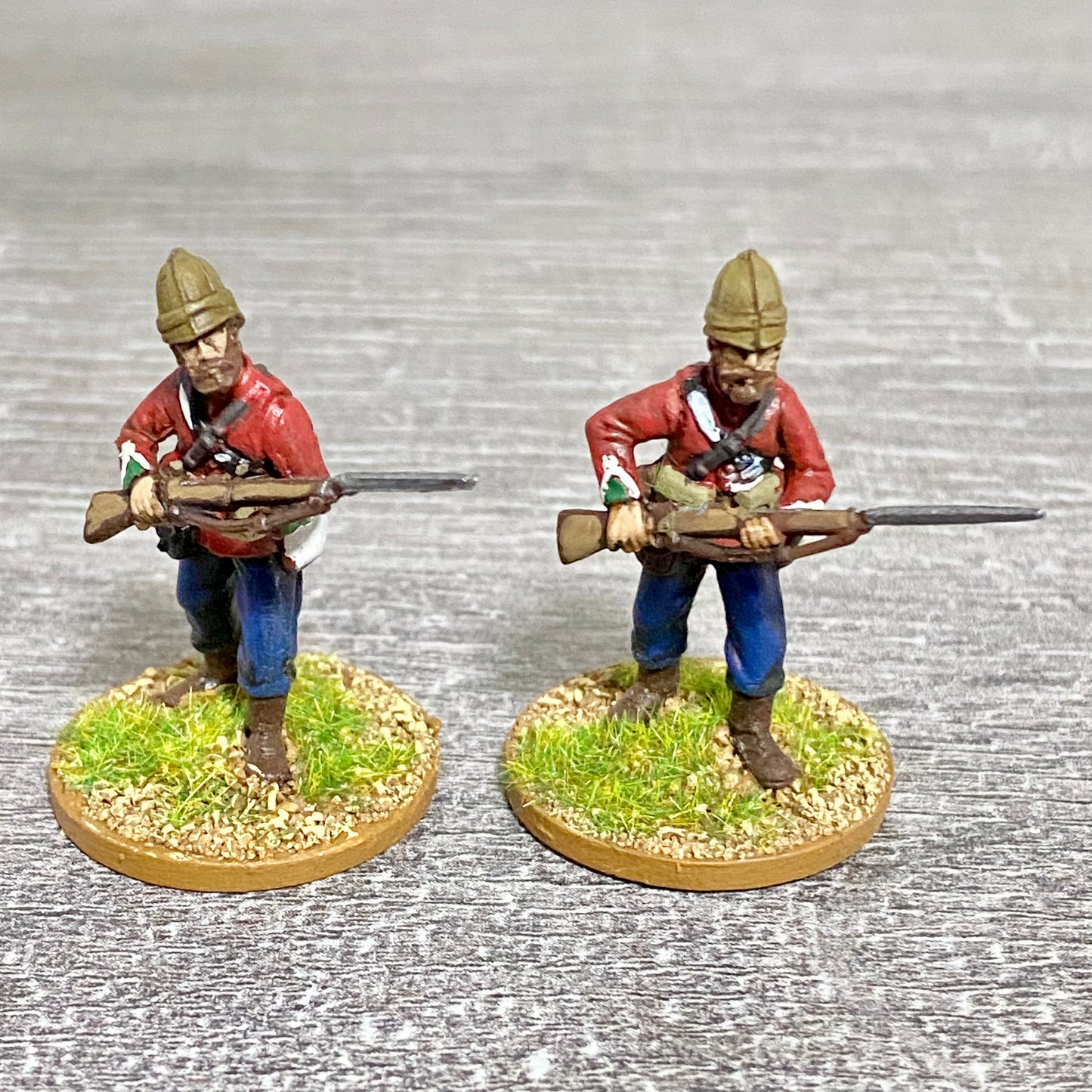 2x 28mm 24th Regiment Of Foot Painted Plastic Miniatures Zulu 1879 War Games #27