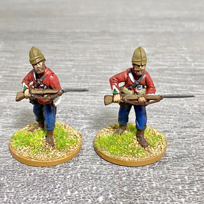 2x 28mm 24th Regiment Of Foot Painted Plastic Miniatures Zulu 1879 War Games #27