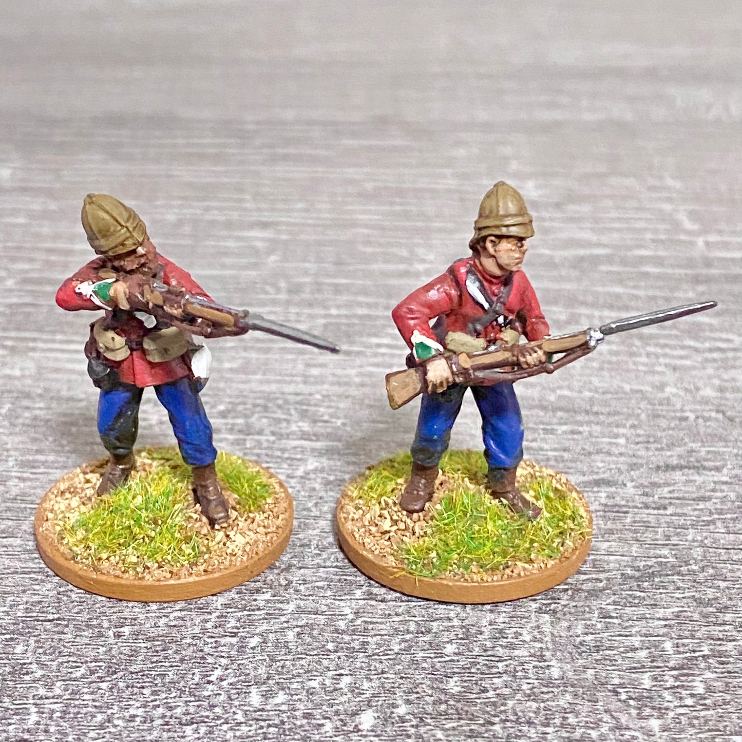 2x 28mm 24th Regiment Of Foot Painted Plastic Miniatures Zulu 1879 War Games #28