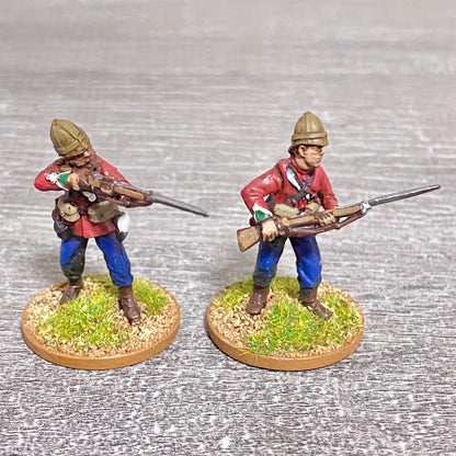2x 28mm 24th Regiment Of Foot Painted Plastic Miniatures Zulu 1879 War Games #28