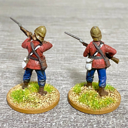 2x 28mm 24th Regiment Of Foot Painted Plastic Miniatures Zulu 1879 War Games #28