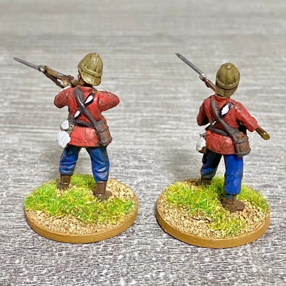 2x 28mm 24th Regiment Of Foot Painted Plastic Miniatures Zulu 1879 War Games #29