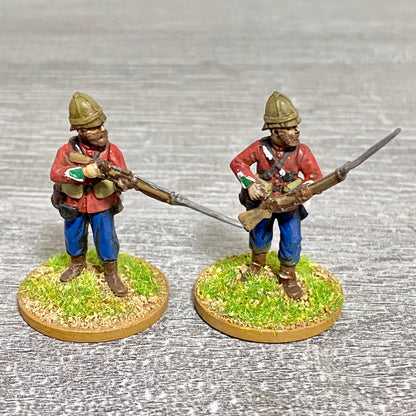 2x 28mm 24th Regiment Of Foot Painted Plastic Miniatures Zulu 1879 War Games #30