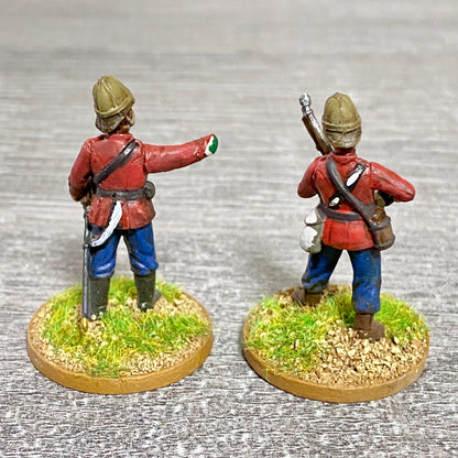 2x 28mm 24th Regiment Of Foot Painted Plastic Miniatures Zulu 1879 War Games #31