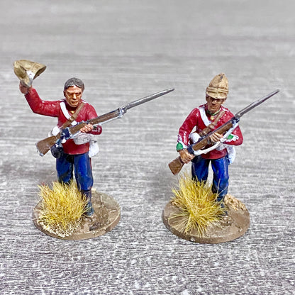 2x 28mm 24th Regiment Of Foot Painted Plastic Miniatures Zulu 1879 Wargaming #7