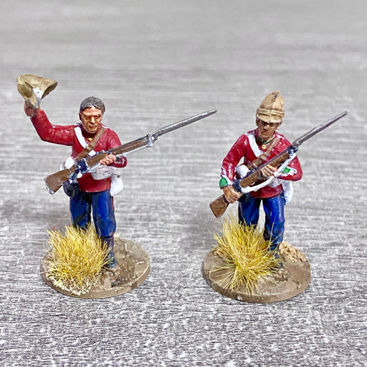 2x 28mm 24th Regiment Of Foot Painted Plastic Miniatures Zulu 1879 Wargaming #7