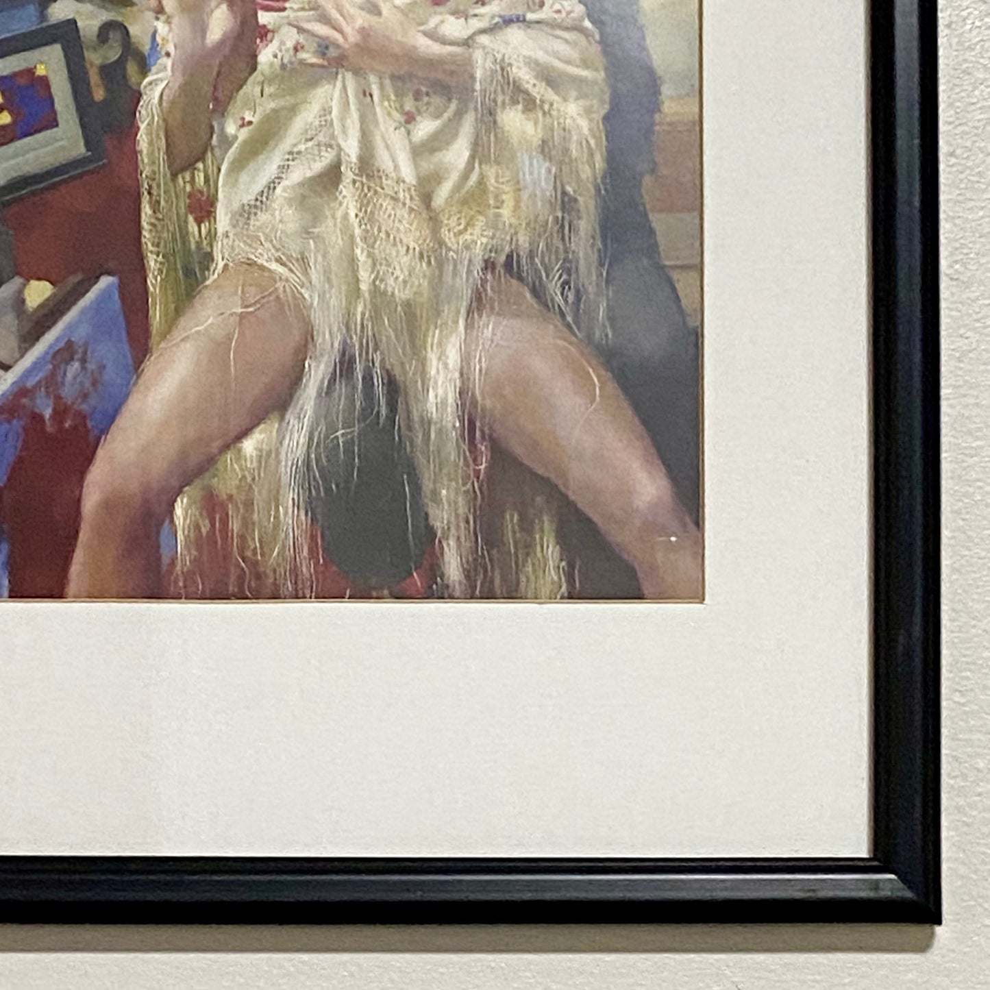 Vintage The Painter With Benedikte Art Print By Robert Lenkiewicz Framed Glazed