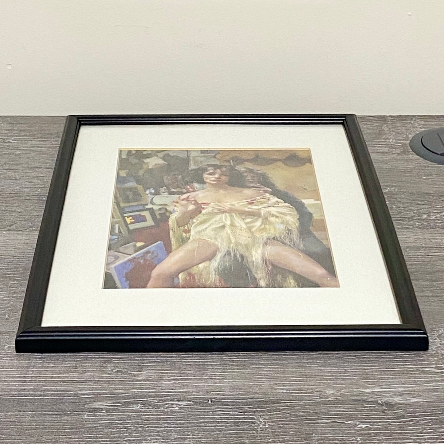 Vintage The Painter With Benedikte Art Print By Robert Lenkiewicz Framed Glazed