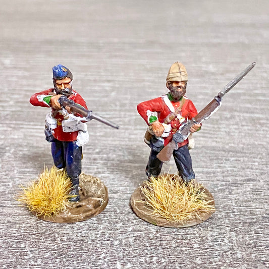 2x 28mm 24th Regiment Of Foot Painted Plastic Miniatures Zulu 1879 Wargaming #15