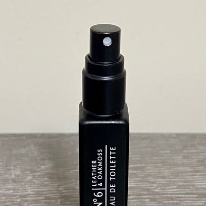 Pecksniffs Men’s Eau De Toilette Mini Leather & Oakmoss 10ml Travel Size Spray