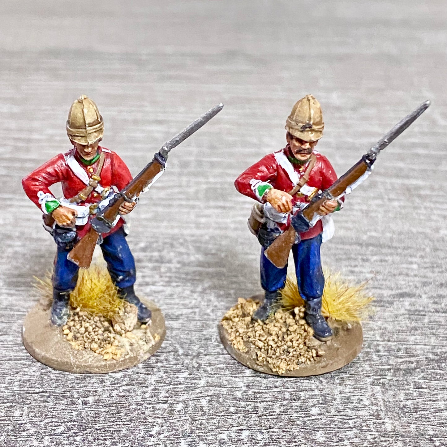 2x 28mm 24th Regiment Of Foot Painted Plastic Miniatures Zulu 1879 Wargaming #17