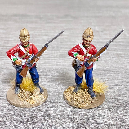 2x 28mm 24th Regiment Of Foot Painted Plastic Miniatures Zulu 1879 Wargaming #17