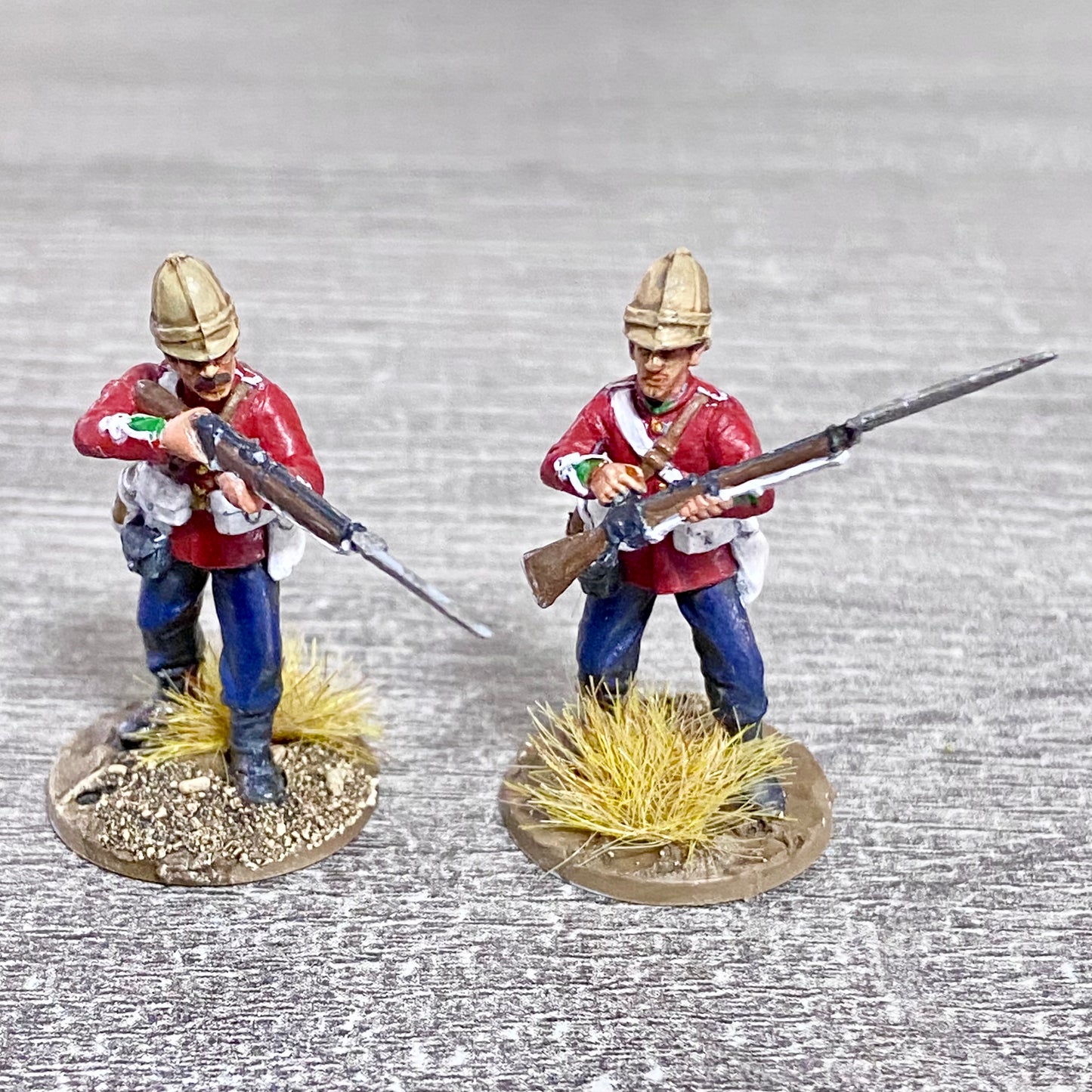 2x 28mm 24th Regiment Of Foot Painted Plastic Miniatures Zulu 1879 Wargaming #18