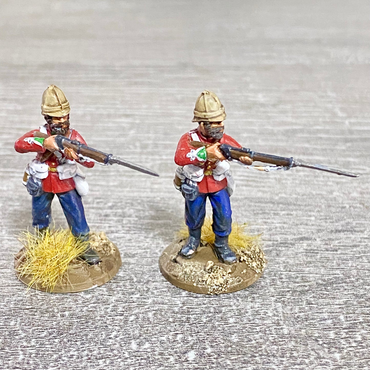 2x 28mm 24th Regiment Of Foot Painted Plastic Miniatures Zulu 1879 Wargaming #19
