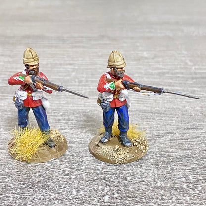 2x 28mm 24th Regiment Of Foot Painted Plastic Miniatures Zulu 1879 Wargaming #19