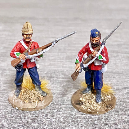 2x 28mm 24th Regiment Of Foot Painted Plastic Miniatures Zulu 1879 Wargaming #20