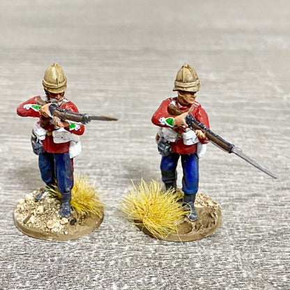2x 28mm 24th Regiment Of Foot Painted Plastic Miniatures Zulu 1879 Wargaming #21