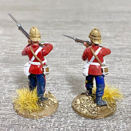 2x 28mm 24th Regiment Of Foot Painted Plastic Miniatures Zulu 1879 Wargaming #21
