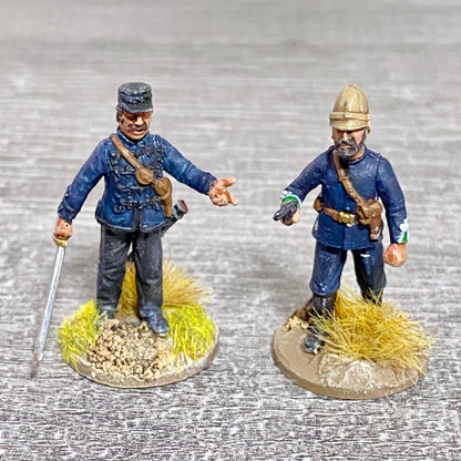 2x 28mm British Natal Police Painted Plastic Miniatures Zulu 1879 Wargaming #1