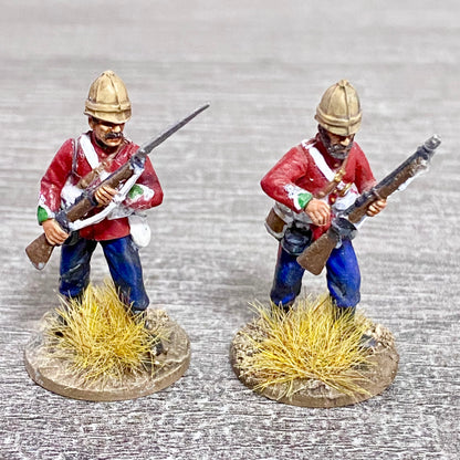 2x 28mm 24th Regiment Of Foot Painted Plastic Miniatures Zulu 1879 Wargaming #22