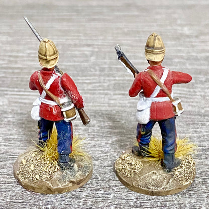 2x 28mm 24th Regiment Of Foot Painted Plastic Miniatures Zulu 1879 Wargaming #22